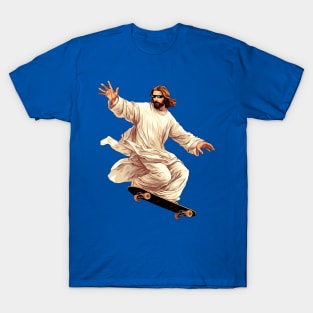 Jesus Skate Shred with Thug Life glasses T-Shirt